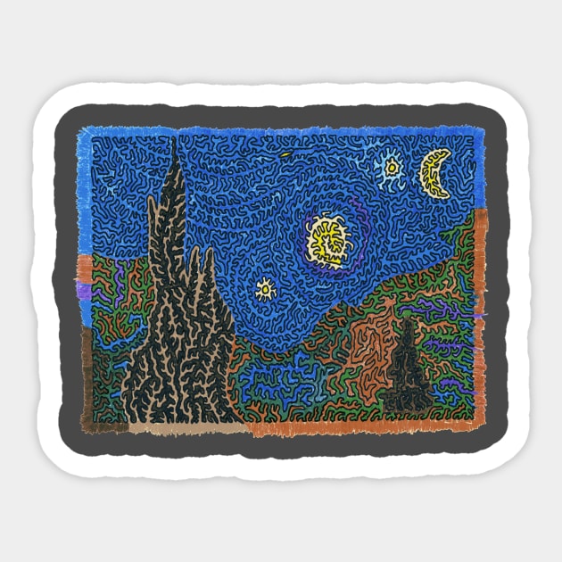 Starry Night Sticker by NightserFineArts